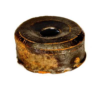 Miniature Redware Spittoon Recovered at Samuel Butter Pottery, Clarksburg, VA