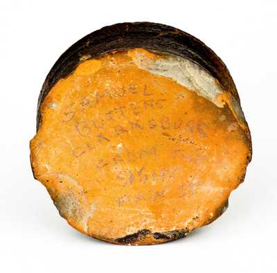 Miniature Redware Spittoon Recovered at Samuel Butter Pottery, Clarksburg, VA