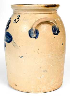 3 Gal. LYONS Stoneware Jar with Bold Floral Decoration