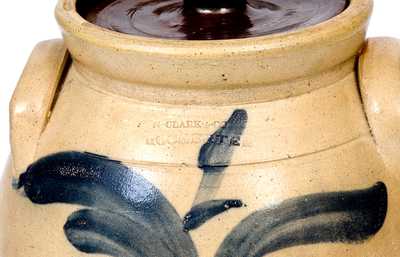 1 Gal. N. CLARK & CO. / ROCHESTER Stoneware Lidded Jar