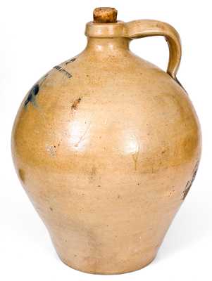 Scarce E. S. FOX / ATHENS Stoneware Jug with Bird Decoration