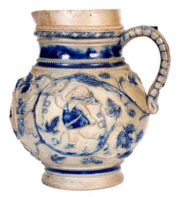 Exceptional Stoneware Pitcher by the Wingender Pottery, Haddonfield, NJ, late 19th century