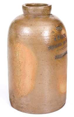 Very Rare Frizzellburg, MD (Carroll County) Stoneware Canning Jar attrib. Peter Herrmann, Baltimore