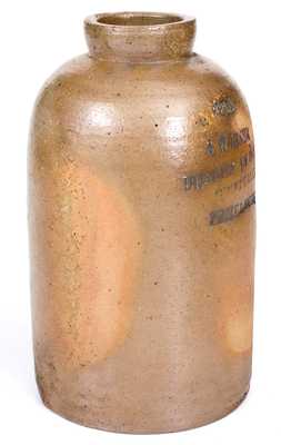 Very Rare Frizzellburg, MD (Carroll County) Stoneware Canning Jar attrib. Peter Herrmann, Baltimore