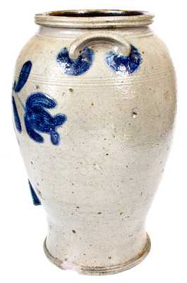 Fine Beaver, PA Stoneware Pedestal Water Cooler with Bold Floral Decoration