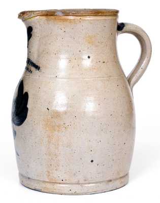 COWDEN & WILCOX / HARRISBURG, PA Stoneware Pitcher w/ Floral Decoration