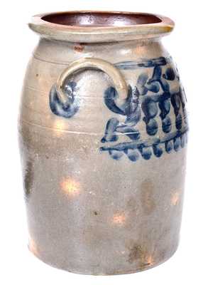 3 Gal. J. WEAVER, Beaver, PA Stoneware Jar w/ Cobalt Decoration