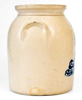 Very Rare 2 Gal. Stoneware Rabbit Jar, attrib. Albany, New York