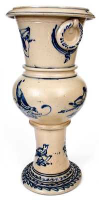Monumental 34-Inch Stoneware Urn attrib. New York Stoneware Co., Fort Edward, NY