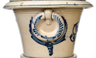 Monumental 34-Inch Stoneware Urn attrib. New York Stoneware Co., Fort Edward, NY