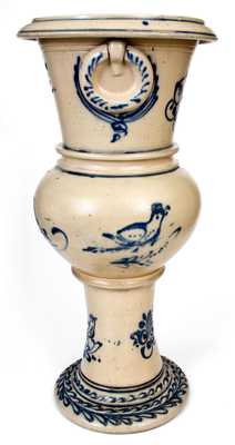 Monumental 34-Inch Stoneware Urn attrib. New York Stoneware Co., Fort Edward, NY