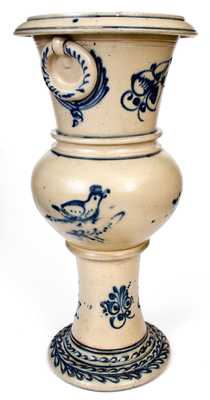 Monumental 34-Inch Stoneware Urn attrib. New York Stoneware Co., Fort Edward, NY