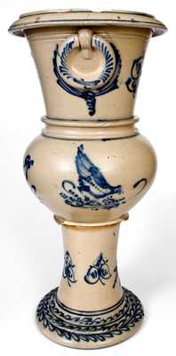Monumental 34-Inch Stoneware Urn attrib. New York Stoneware Co., Fort Edward, NY