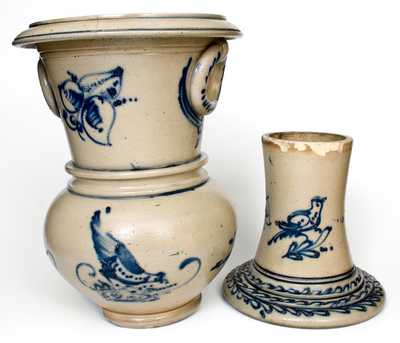 Monumental 34-Inch Stoneware Urn attrib. New York Stoneware Co., Fort Edward, NY
