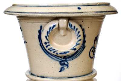 Monumental 34-Inch Stoneware Urn attrib. New York Stoneware Co., Fort Edward, NY