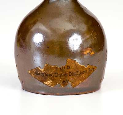 Lot of Four: Miniature Stoneware Jugs incl. "Maryland Dutch Distillery Rye," "Metropolitan Club Whiskey," Bennington Little Brown Jugs