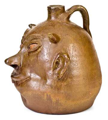 Rare Unsigned Lanier Meaders (Cleveland, Georgia) Devil Jug, circa 1970