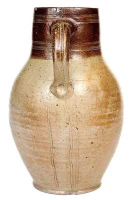 Rare Early Baltimore Brown-Dipped Stoneware Pitcher, circa 1810