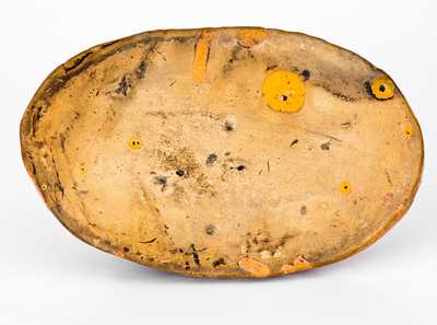 Rare Glazed Berks County, PA Redware Figure of a Tiger