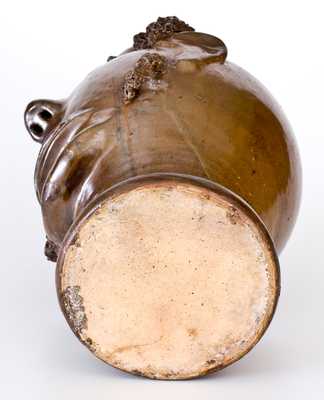 Exceedingly Rare and Important Stoneware Face Harvest Jug Depicting an African-American Man, Northeastern U.S. or Ohio, circa 1830-60