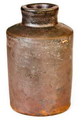 Extremely Rare and Important Thomas M. Jackson (New York City) Stoneware Oyster Jar