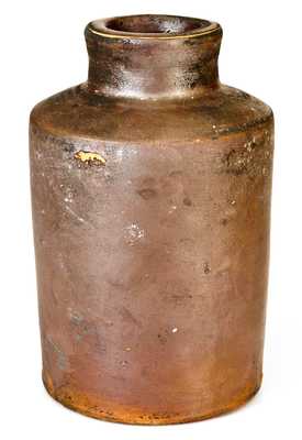 Extremely Rare and Important Thomas M. Jackson (New York City) Stoneware Oyster Jar