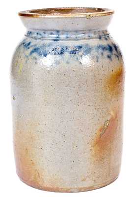 JOHN BELL / WAYNESBORO Stoneware Jar with Sponged Decoration