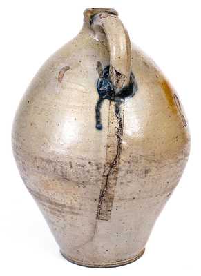 Unusual Manhattan Ovoid Stoneware Jug with Impressed Design