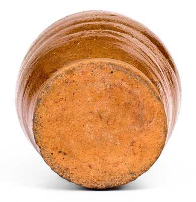 Unusual Small-Sized Stony Bluff (Edgefield District, SC) Stoneware Jar w/ Horseshoe Mark