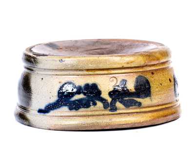 Attrib. Taunton, Massachusetts Small-Sized Stoneware Spittoon w/ Slip-Trailed Decoration