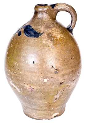 2 Gal. Stoneware Jug w/ Incised Decoration att. C. Crolius, Manhattan, circa 1800