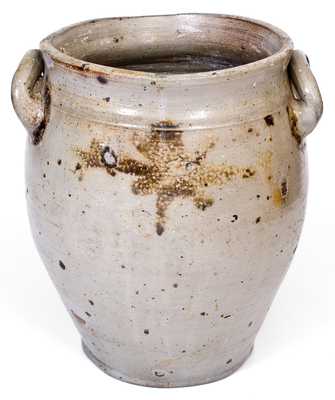 Stoneware Jar w/ Manganese Stars, att. Egbert Schoomaker, Kingston, NY