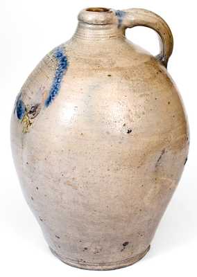 Fine 2 Gal. C. CROLIUS Stoneware Jug w/ Incised Decoration, Manhattan, New York