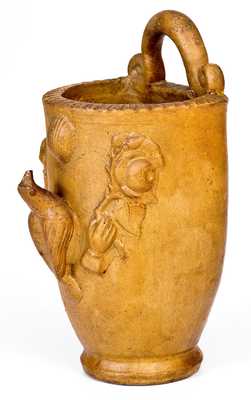 Shenandoah Valley Redware Wall Pocket, attributed to J. Eberly & Co., Strasburg, Virginia