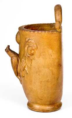 Shenandoah Valley Redware Wall Pocket, attributed to J. Eberly & Co., Strasburg, Virginia