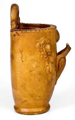 Shenandoah Valley Redware Wall Pocket, attributed to J. Eberly & Co., Strasburg, Virginia