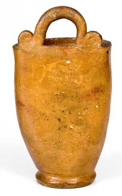 Shenandoah Valley Redware Wall Pocket, attributed to J. Eberly & Co., Strasburg, Virginia