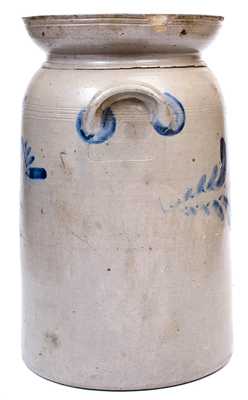 Scarce W.H. LEHEW & CO. / STRASBURG, VA Six-Gallon Stoneware Churn