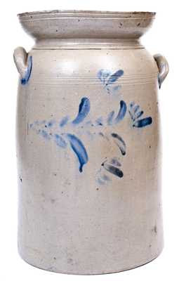 Scarce W.H. LEHEW & CO. / STRASBURG, VA Six-Gallon Stoneware Churn