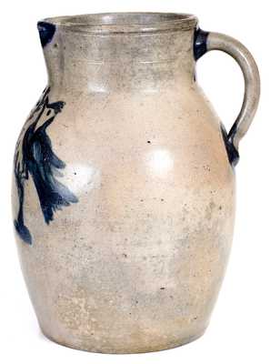 Very Rare Stoneware Pitcher w/ Bird Motif, possibly KY or Shenandoah Valley origin, c1845