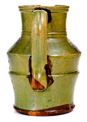 Very Rare Copper-Glazed Redware Pitcher, possibly West Virginia origin