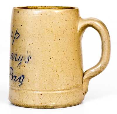 Rare Stoneware Advertising Mug, Buffalo, NY origin, Dated 1894