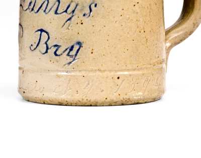 Rare Stoneware Advertising Mug, Buffalo, NY origin, Dated 1894