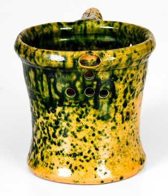 George Ohr Pottery Green-Glazed Puzzle Mug