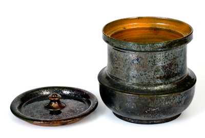 George Ohr Pottery Lidded Vase