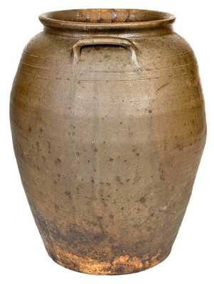 Five-Gallon Stoneware Jar by African-American Potter Lucius Jordan, Washington County, GA, c1865