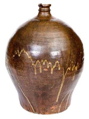 Fine Four-Gallon Stoneware Jug Incised