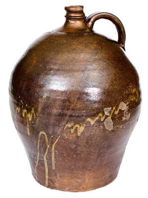 Fine Four-Gallon Stoneware Jug Incised