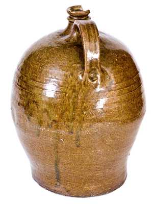 Two-Gallon Stoneware Jug Incised "Lm," Dave at Lewis Miles' Stony Bluff Manufactory, Horse Creek Valley, Edgefield District, SC, circa 1855
