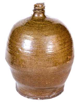 Two-Gallon Stoneware Jug Incised "Lm," Dave at Lewis Miles' Stony Bluff Manufactory, Horse Creek Valley, Edgefield District, SC, circa 1855